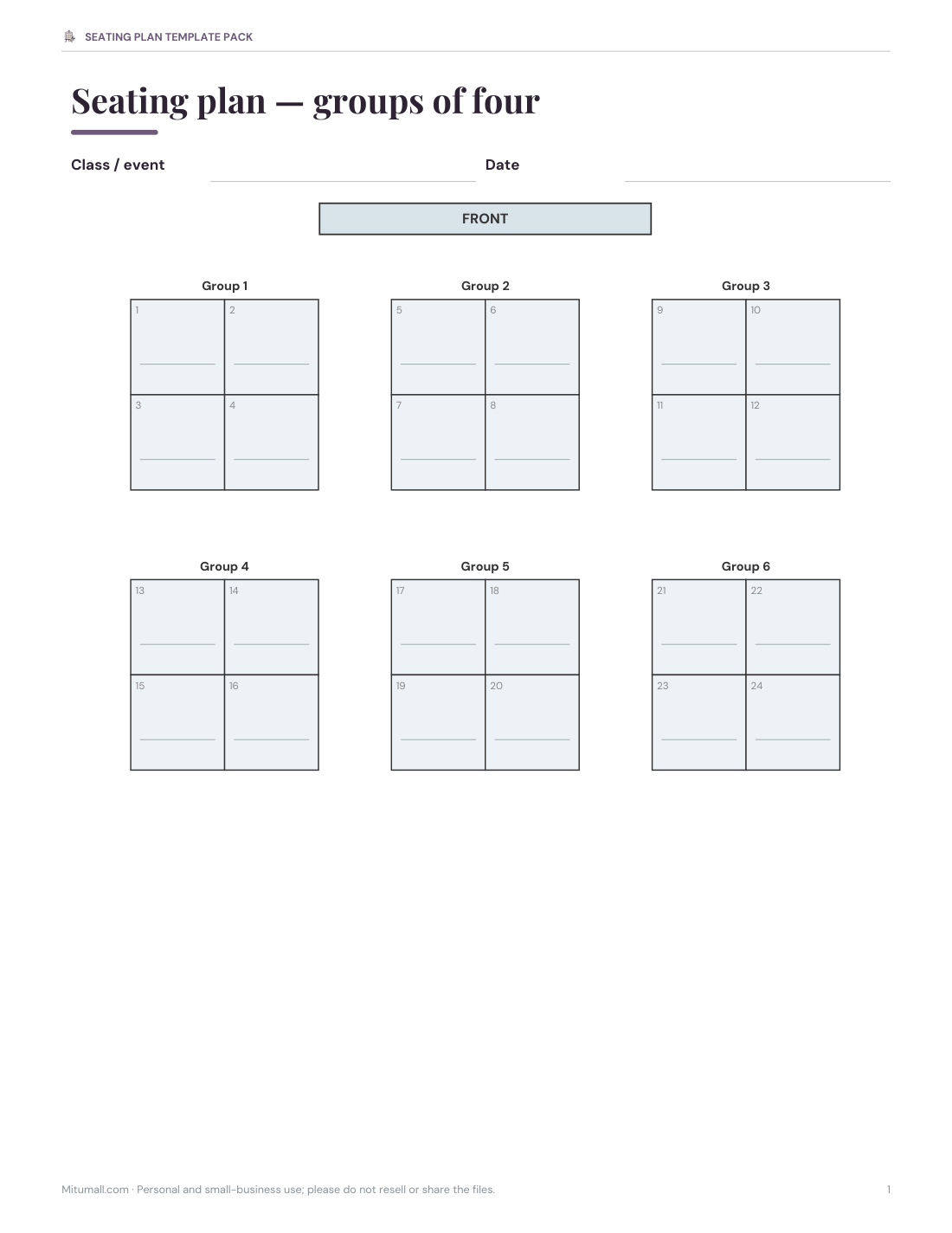 Preview of the first page of Pods layout (PDF)